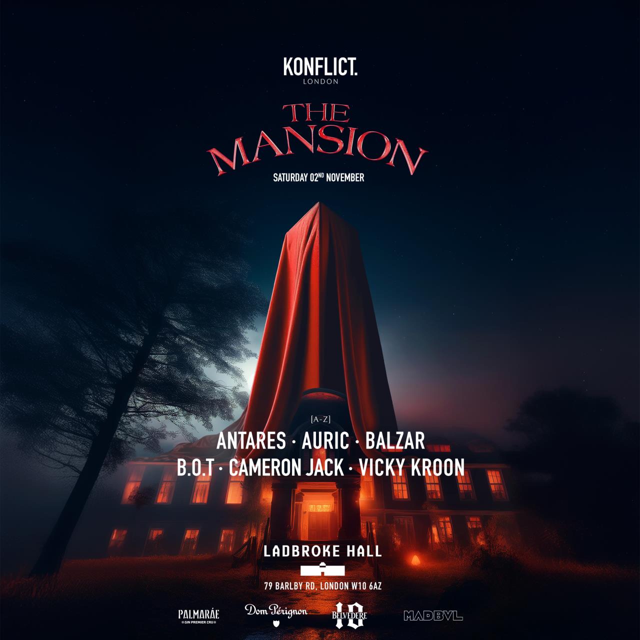 The Mansion - KONFLICT x Ladbroke Hall Halloween Party